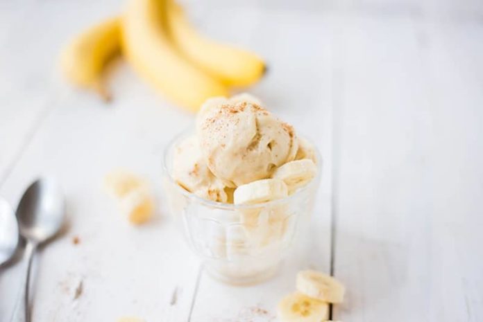 sorvete de banana caseiro
